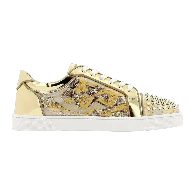 Christian Louboutin Seavaste Spikes Gold — Authentic Shoes & Footwear at CLZTURE