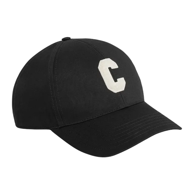 Céline Cap Baseball Initiale Coton Black — Authentic Accessories at CLZTURE