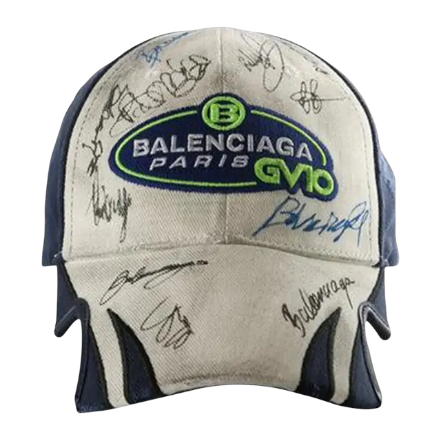 Balenciaga Scribble Cap Dirty White/Blue — Authentic Balenciaga in stock at CLZTURE