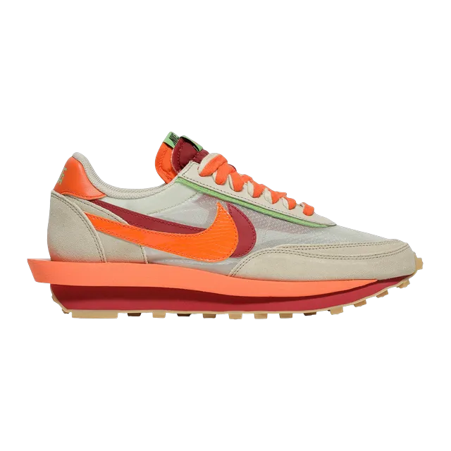 Nike Sacai x Clot LDWaffle Net Orange Blaze — Authentic Nike in stock at CLZTURE