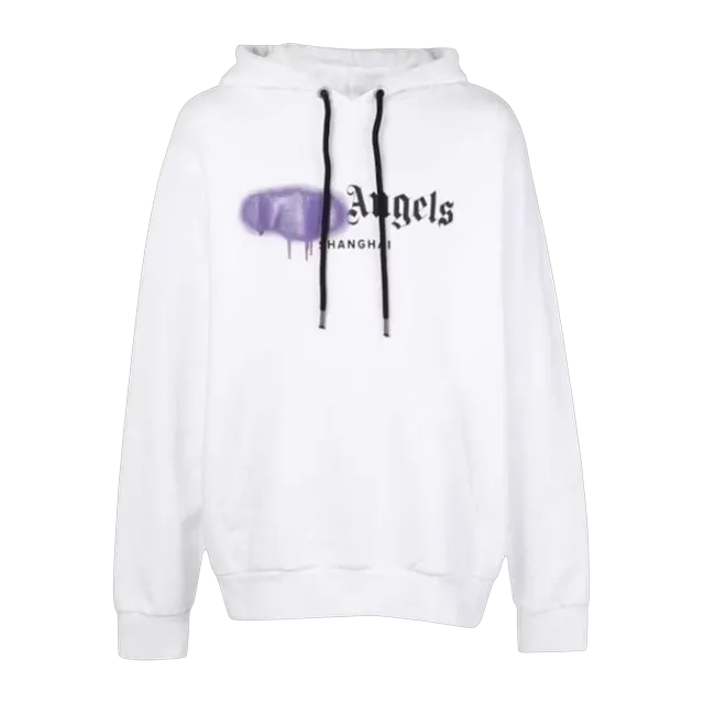 Palm Angels Shanghai Sprayed Logo Hoodie Black — Authentic Palm Angels in stock at CLZTURE