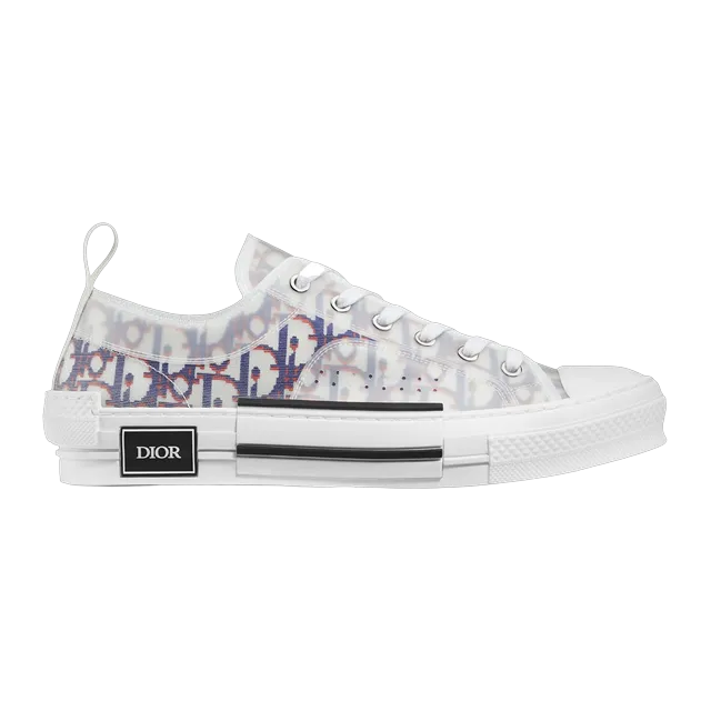 Dior Sneakers B23 Basse Oblique Red White — Authentic Shoes & Footwear at CLZTURE