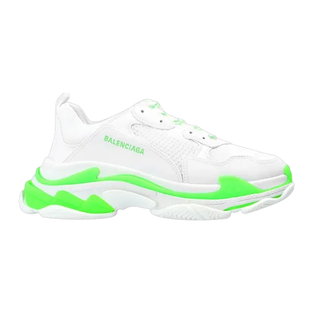 Balenciaga Triple S White Fluo Green — Authentic Shoes & Footwear at CLZTURE