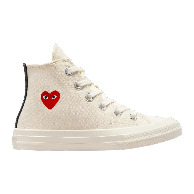 Converse Comme Des Garçons x Chuck 70 High Single Heart – Milk — Authentic Shoes & Footwear at CLZTURE