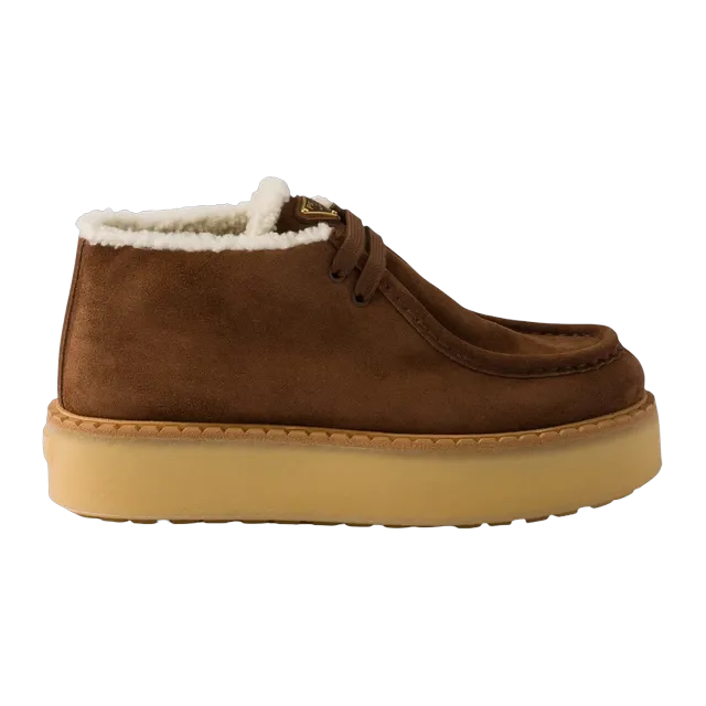 Prada Suede Chukka Brown — Authentic Boots at CLZTURE