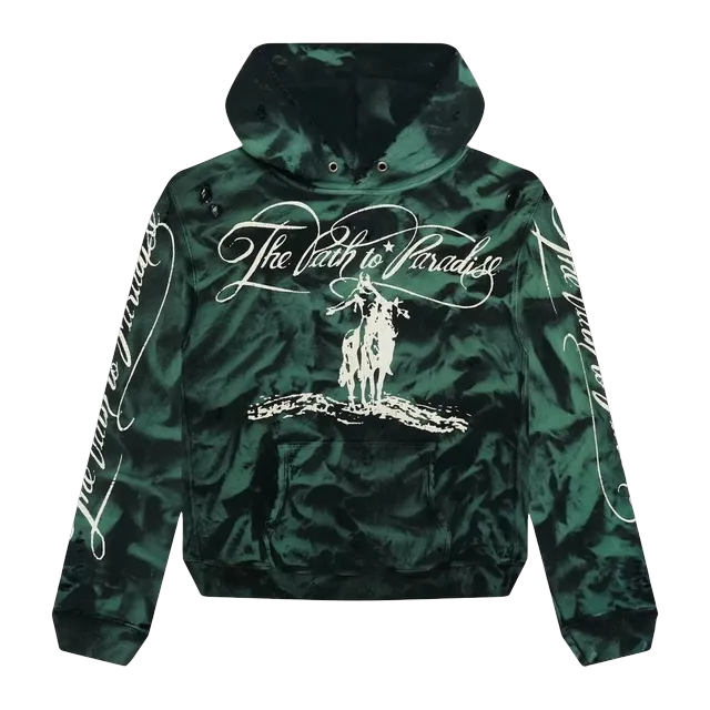 Hellstar Marble Paradise Hoodie Green/Black — Authentic Hoodies & Sweats at CLZTURE
