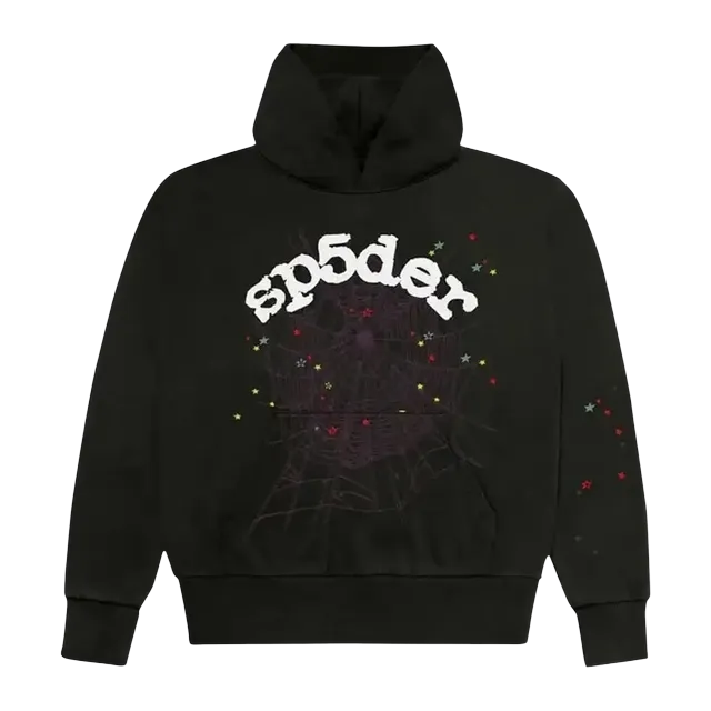 Sp5der Logo Hoodie Sweatshirt Black — Authentic Hoodies & Sweats at CLZTURE
