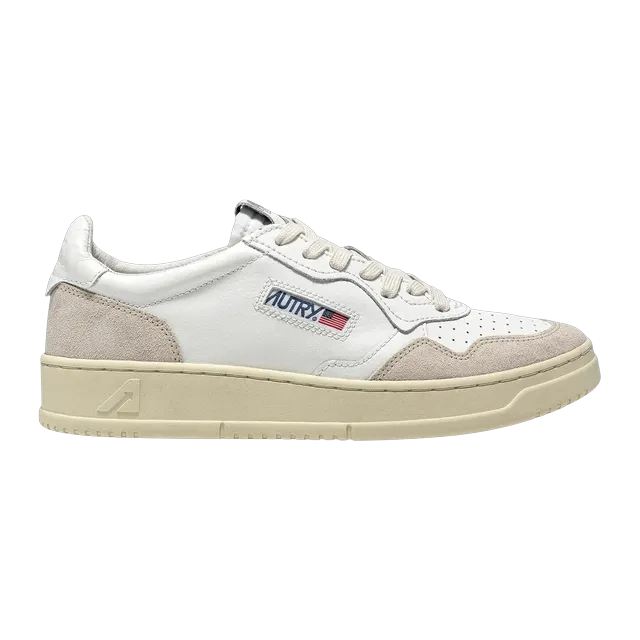 Autry Medalist Low White Beige — Authentic Shoes & Footwear at CLZTURE