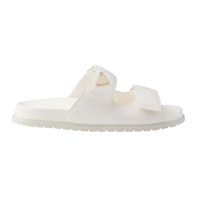 Prada Nappa Leather Slides White — Authentic Shoes & Footwear at CLZTURE
