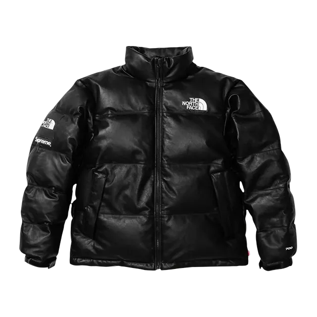 The North Face Supreme x Leather Nuptse Jacket Black — Authentic The North Face in stock at CLZTURE