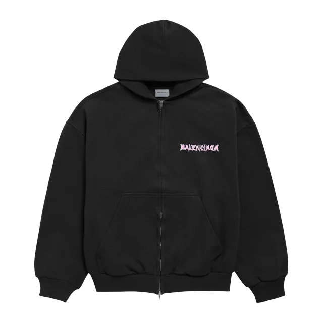 Hoodie Zippé Diy Balenciaga Back Black — Authentic Balenciaga in stock at CLZTURE