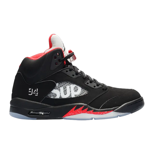Supreme x Jordan 5 Retro Black — Authentic Shoes & Footwear at CLZTURE