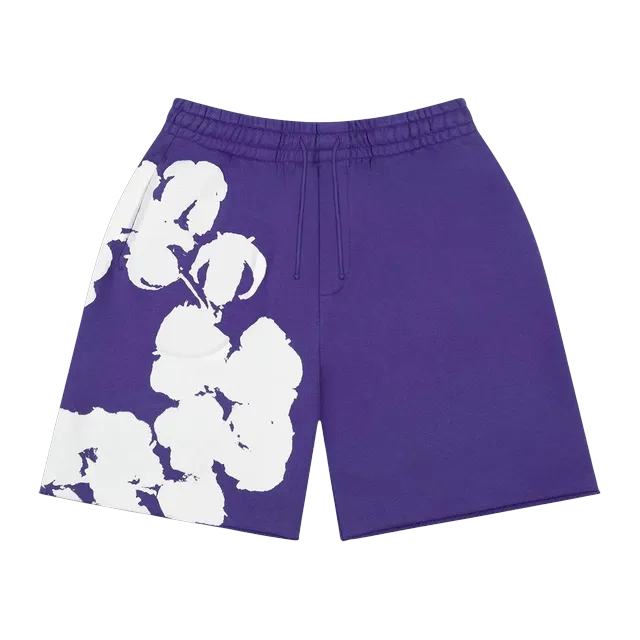 Denim Tears Big Cotton Wreath Sweatshirt Shorts Purple — Authentic at CLZTURE