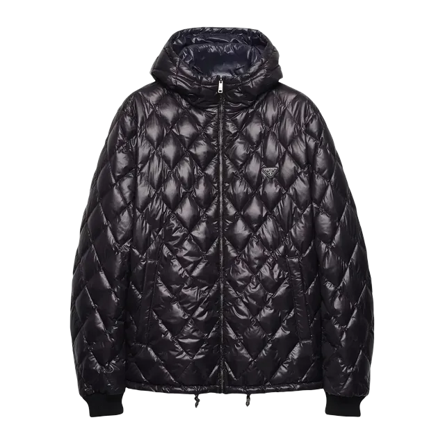 Prada Jacket Tissu Technique Matelassé De Poids Moyen Black — Authentic Prada in stock at CLZTURE