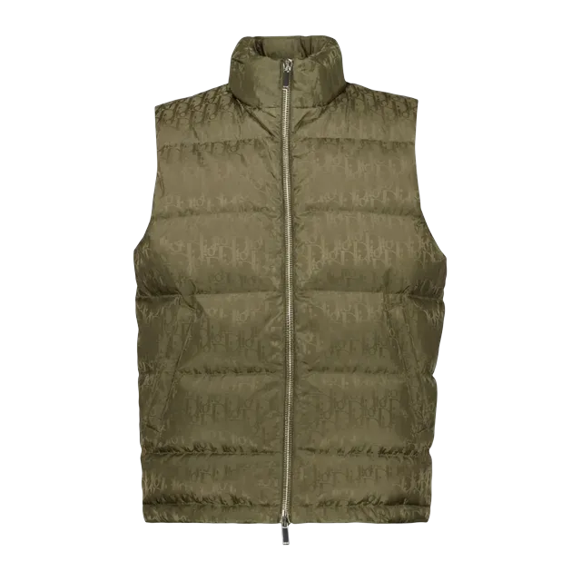 Dior Oblique Puffer Vest Olive — Authentic Jackets & Outerwear at CLZTURE