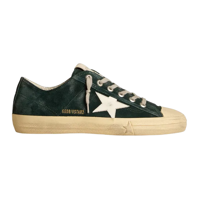 Golden Goose Sneakers V-Star Green — Authentic Shoes & Footwear at CLZTURE