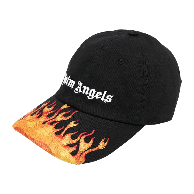 Palm Angels Cap Baseball logo Black — Authentic Caps & Beanies at CLZTURE