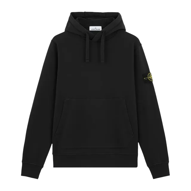 Stone Island Organic Fleece Hoodie Black — Authentic at CLZTURE