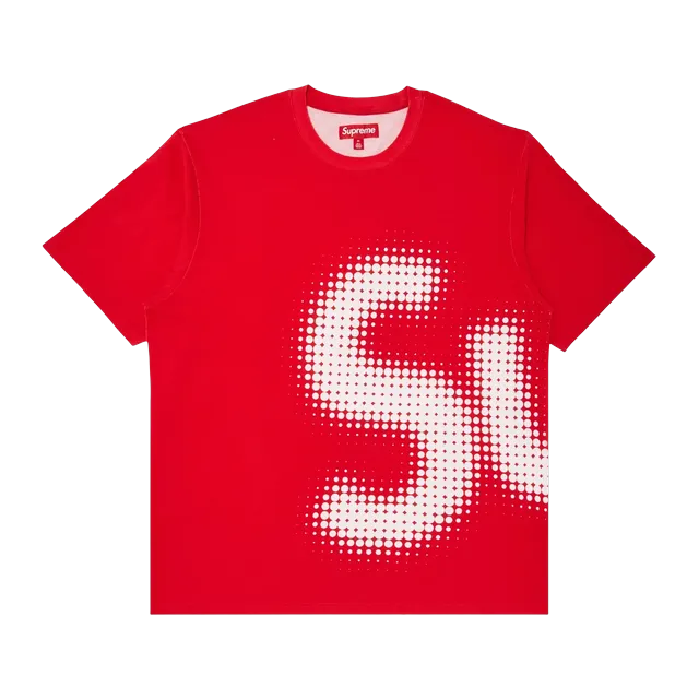 Supreme Halftone Shorts-Sleeve Top Red — Authentic Supreme in stock at CLZTURE