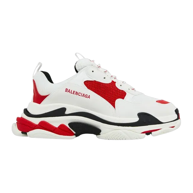 Balenciaga Triple S White Red Black — Authentic Shoes & Footwear at CLZTURE