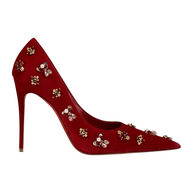 Christian Louboutin Mix Kate 100Mm Red — Authentic Shoes & Footwear at CLZTURE