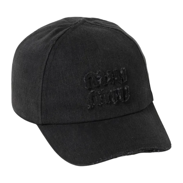 Miu Miu Cap Drill denim Black — Authentic Caps & Beanies at CLZTURE