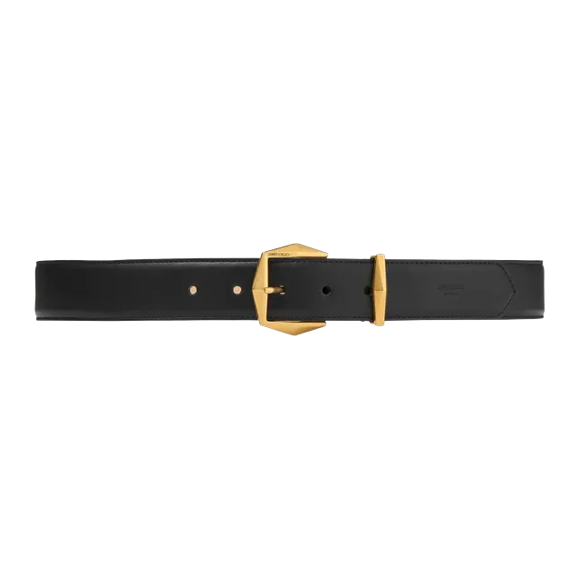 Jimmy Choo Diamond Buckle Belt Black — Authentic Accessories at CLZTURE