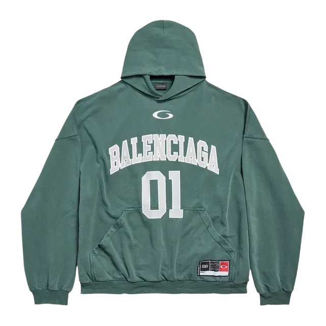 Balenciaga Hoodie Basketball Green — Authentic Hoodies & Sweats at CLZTURE