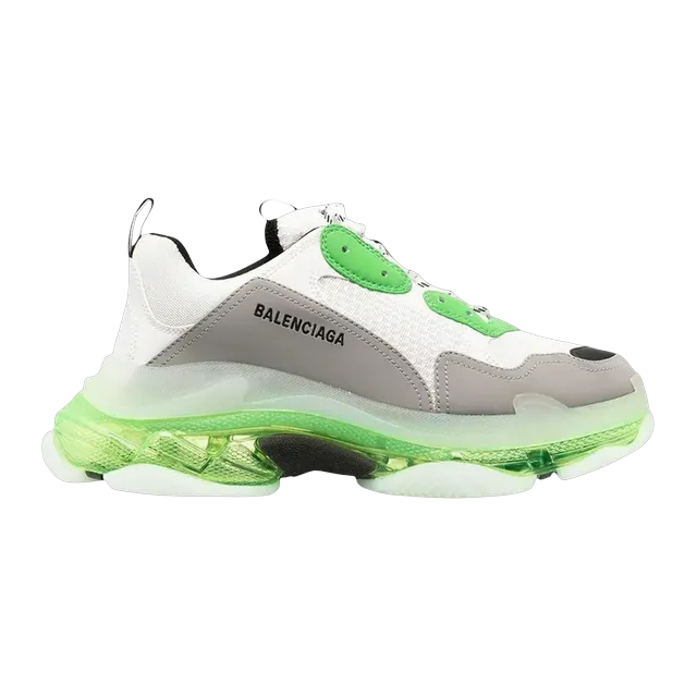 Balenciaga Triple S Clear Sole White Green — Authentic Shoes & Footwear at CLZTURE