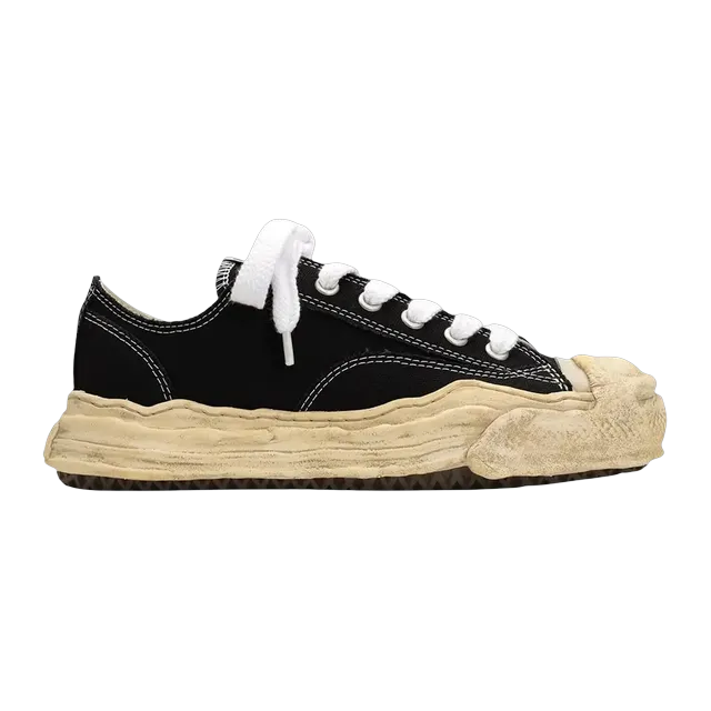 Mihara Yasuhiro Hank Og Dyed Sole Canvas Low Black — Authentic Shoes & Footwear at CLZTURE