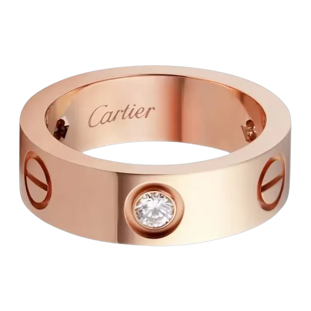 Cartier Ring Love Classique 3 Diamants Gold — Authentic Rings at CLZTURE