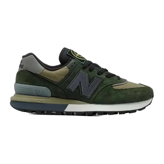 New Balance 574 Legacy X Stone Island Dark Green — Authentic New Balance at CLZTURE