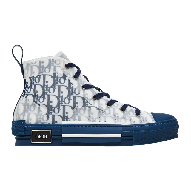 Dior Sneakers B23 Haute Oblique Blue — Authentic Shoes & Footwear at CLZTURE
