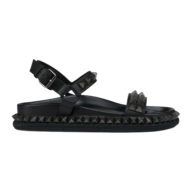 Christian Louboutin Pyrabizz Sandal Black — Authentic Christian Louboutin in stock at CLZTURE