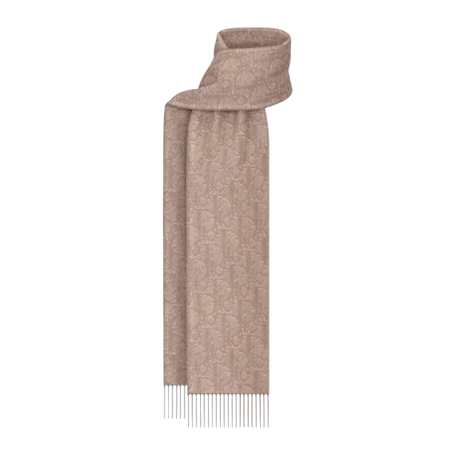 Dior Scarf Double Face Oblique Neutral — Authentic Accessories at CLZTURE