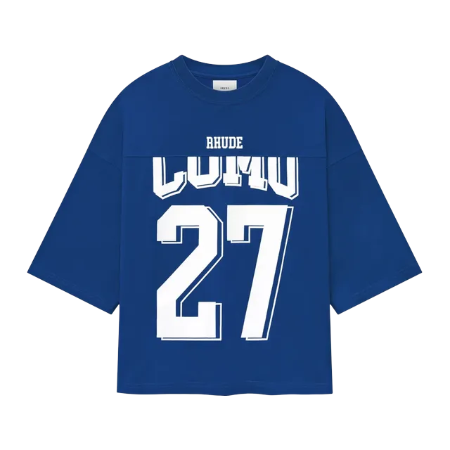Rhude Como Football Jersey Blue — Authentic Rhude in stock at CLZTURE
