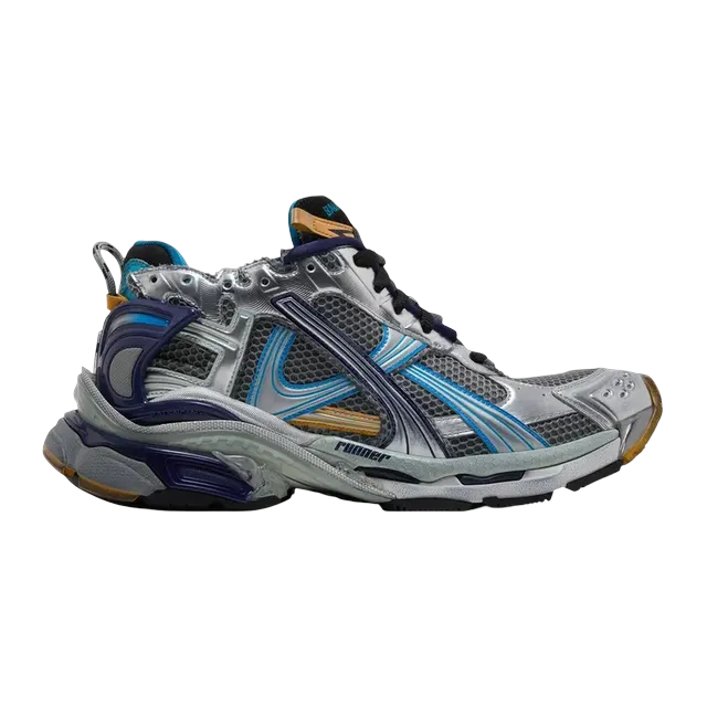 Balenciaga Runner Grey Orange Aqua — Authentic at CLZTURE