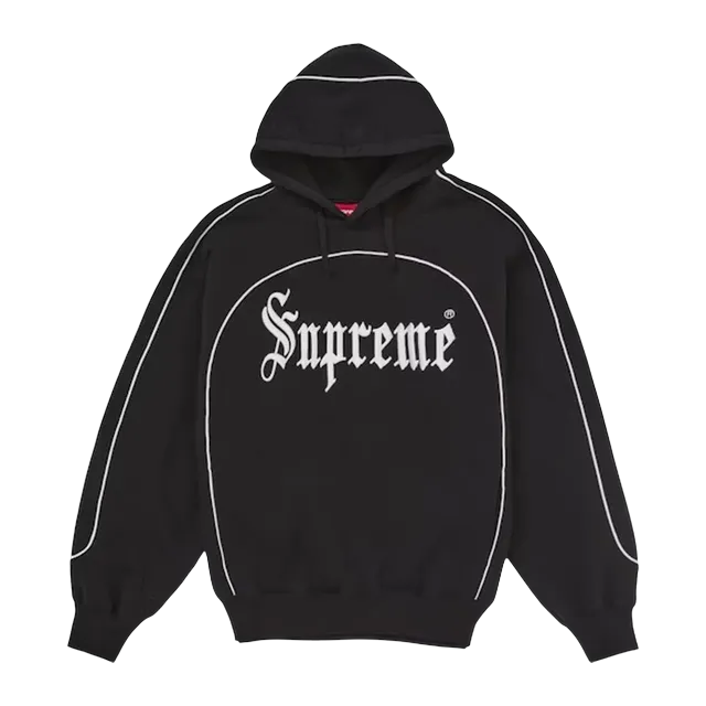 Supreme Curve Piping Hooded Black — Authentic Supreme in stock at CLZTURE