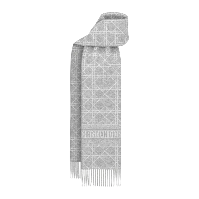 Dior Scarf Cannage Grey — Authentic Accessories at CLZTURE