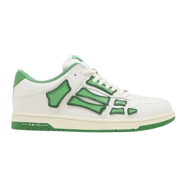 Amiri Skel Top Low White Green — Authentic Shoes & Footwear at CLZTURE