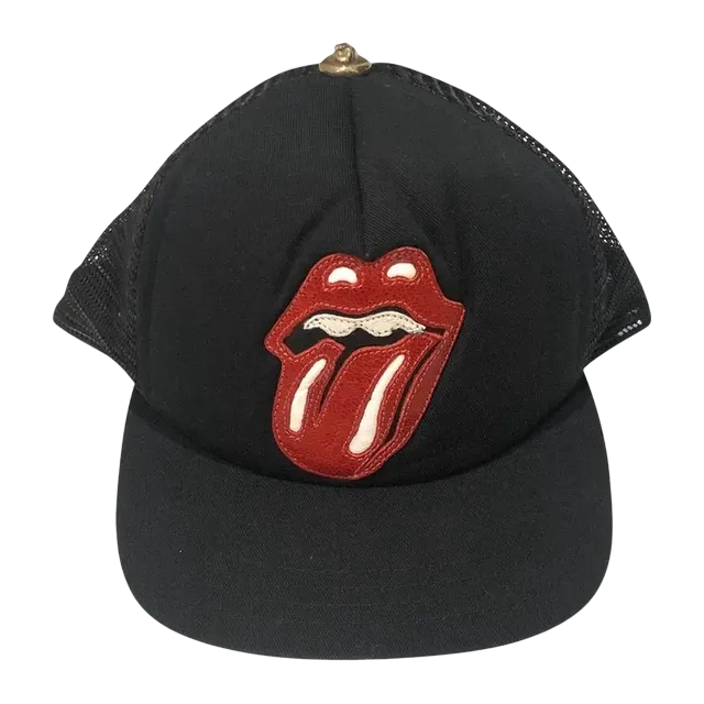 Chrome Hearts Rolling Stones Trucker Hat Black — Authentic Chrome Hearts in stock at CLZTURE