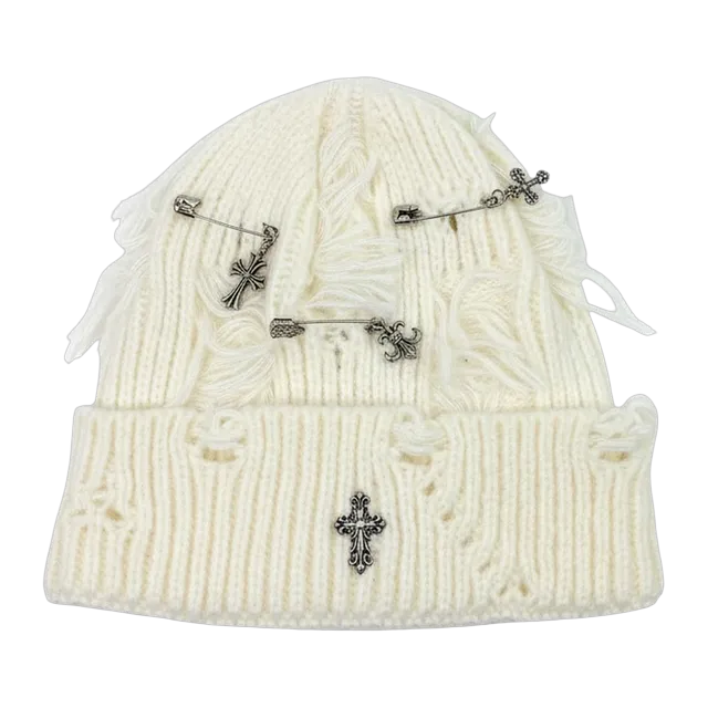 Chrome Hearts Beanie Logo Beige — Authentic at CLZTURE