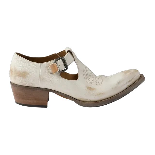 Prada Antiqued Leather With Buckle White — Authentic at CLZTURE