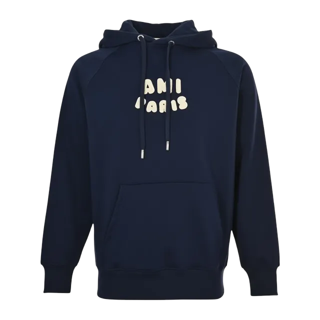 Hoodie Ami Paris Navy — Authentic Hoodies & Sweats at CLZTURE