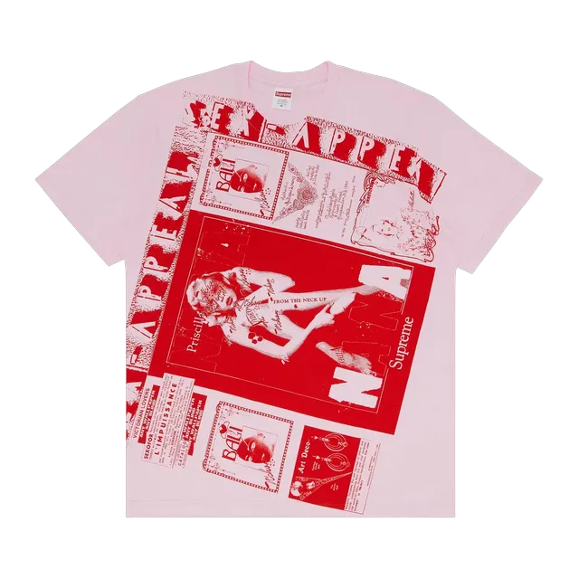 Supreme Collage T-Shirt Light Pink — Authentic Supreme in stock at CLZTURE