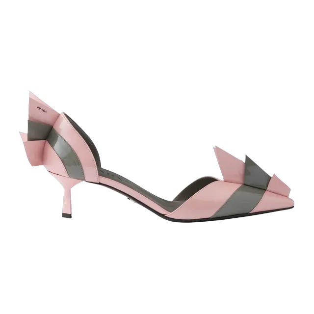 Prada Two-Tone Patent Leather D’Orsay Pumps 85Mm Pink — Authentic Shoes & Footwear at CLZTURE