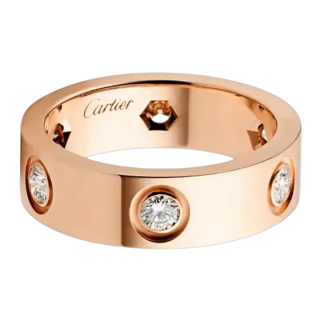 Cartier Ring Love Classique 6 Diamants Gold — Authentic Rings at CLZTURE
