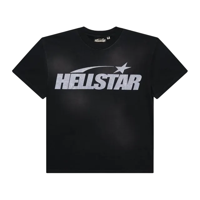 Hellstar Glitter Logo T-Shirt Black — Authentic Hellstar in stock at CLZTURE