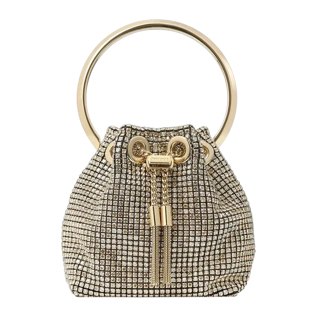 Jimmy Choo Micro Bon Bon Gold — Authentic Clutches & Pouches at CLZTURE