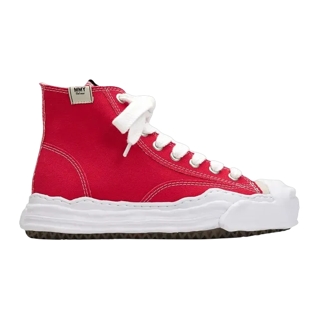 Mihara Yasuhiro Hank Og Sole Canvas High Red — Authentic Shoes & Footwear at CLZTURE